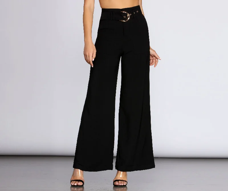 Easy Going Wide Leg Trousers